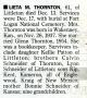 Obituary of Lieta Marie Schneider Thornton