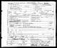 Death Certificate for Lowell Harlin Crow