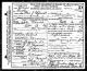 Death Certificate for Thomas J. Caywood