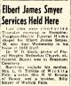 Obituary of Elbert James Smyer