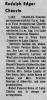 Obituary of Rodolph Edgar Chauvin