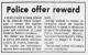 Police offer reward