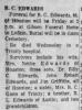 Obituary of B. C. Edwards, Sr.