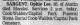 Death Notice of Ophie Lee Greer Sargent Death Notice of Ophie Lee Greer Sargent