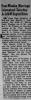 Marriage Announcement of Marion Ralph Weedon and Doris Irene Ross