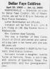 Obituary of Dellar Faye Ryan Coldiron Obituary of Dellar Faye Ryan Coldiron