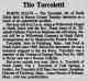 Obituary of Tito Francesco Torcoletti 
