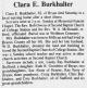 Obituary of Clara Elizabeth German Burkhalter