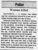 Woman Killed - Deborah Ann Greer Davis Woman Killed - Deborah Ann Greer Davis