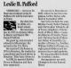 Obituary of Leslie Bryant Pafford