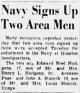 Navy Signs Up Two Area Men