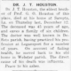 Death Notice of Dr. John Thomas Houston