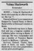 Obituary of Velma Evelyn McIntyre Hackworth