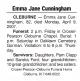Obituary of Emma Jane Cunningham