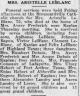 Obituary of Francoise Landry LeBlanc