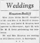 Marriage Announcement of Lester Ennis Houston and Joyce Melba Bailiff Marriage Announcement of Lester Ennis Houston and Joyce Melba Bailiff