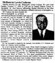 Obituary of Melbourne Lewis Cochran