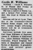 Obituary of Cecile Royer Williams