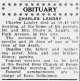 Obituary of Charles Landry