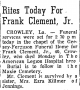 Obituary of Frank Clement, Jr.