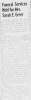 Obituary of Sarah Elizabeth Greer