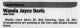 Death Notice of Wanda Joy Porter Davis