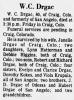 Obituary of Walter Clarence Drgac