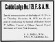 Caddo Loge No. 179 - Homer Pierce LeBlanc