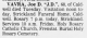 Death Notice of Joe Dominic 'J.D.' Vavra