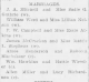 Pelham Wilkins Campbell and Mary Essie Atkins Marriage Announcement