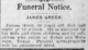 Obituary of James Greer