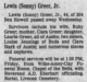 Obituary of Lewis Ezell Greer, Jr.