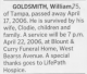 Obituary of William Noel Goldsmith