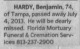 Death Notice of Benjamin Edward Hardy