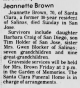 Obituary of Jeannette Thomasson Brown