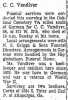 Obituary of Chester Clifton Vandiver