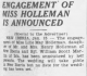 Engagement Announcement of William Scott 'Bill' Martin, Sr. and Lilly May Holleman Martin