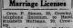 Marriage Announcement of Oren Paul Simon, Sr. and Hazel Elizabeth Hoffman