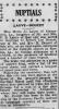 Marriage Announcement of Robert Lee Doucet and Myrtle Josephine Lauve