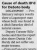Cause of death ID'd for DeSoto body