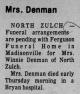 Death Notice of Winnie Belle Andrus Denman