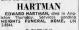 Death Notice of Edward Hartman, Jr.