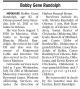 Obituary of Bobby Gene Randolph