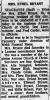 Obituary of Ethel Birdie Brothers Bryant Obituary of Ethel Birdie Brothers Bryant