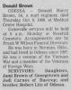 Obituary of Donald Harry Brown