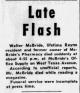 Death Notice of Walter Joseph McBride