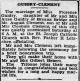 Marriage Announcement of August Joseph Clement and Florence Guidry