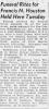 Obituary of Francis Nevel Houston