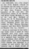 Marriage Announcement of Henry Grady McMath, Jr. and Sara Frances Adcox