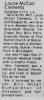 Obituary of Louise McCall Clements